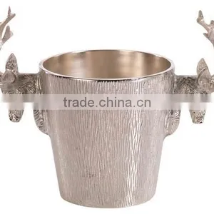 Silver Plated Unique Deer Handle Wine Cooler thumbnail-1