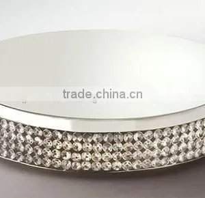 Crystal Beaded Shiny Round Cake Stand thumbnail-1