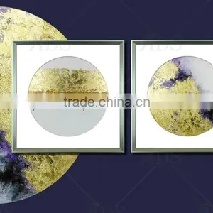 1 Piece Can Be Customized Framed Handmade Oil Painting With Gold Leaf thumbnail-3