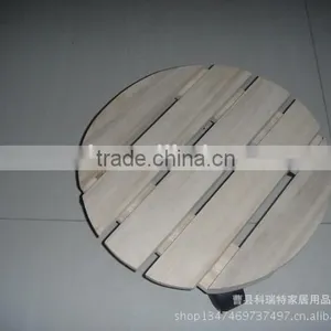Wooden Square Flowerpot Matwooden Flowerpot Stand With Wheels Round Wooden Flower Stand Mat thumbnail-5