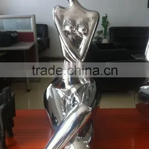 Stainless Steel Modern Indoor Nude Lady Decor Statues for Sale thumbnail-1