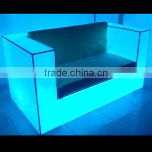 Luminous Bar Furniture 2 Seater Sofa LED Plastic Waterproof Illuminated Sofa for Nightclub / Otobi Furniture in Bangladesh Price thumbnail-4