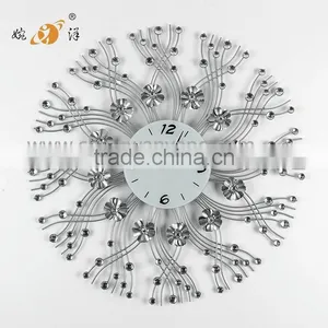 Custom Good Quality Beautiful Silver Cheap Wall Clocks thumbnail-2