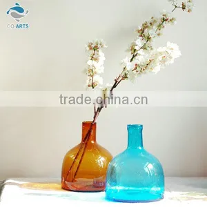 Wholesale Table Decoration Colorful Clear Glass Flower Vase thumbnail-1