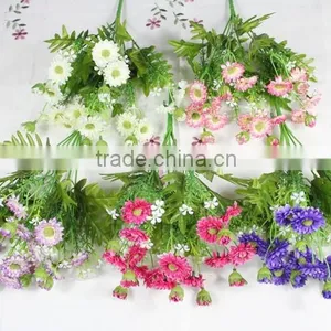 Small Chrysanthemum Bouquet Artificial Chrysanthemum Bouquet Decorative Flowers Landscaping Flowers thumbnail-1