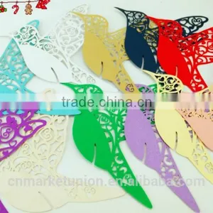 Paper Wine Glass Card Laser Cut Wedding Invitation Card thumbnail-1