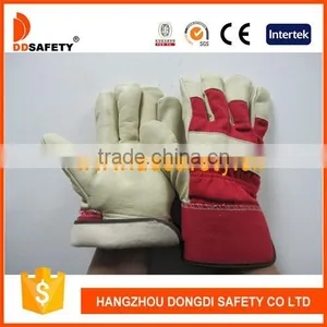 DDSAFETY Pig Grain Leather Gloves Safety Gloves thumbnail-1
