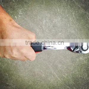High Quality CR-V Steel Ratchet Wrench With Double Colors TPR Handle thumbnail-5