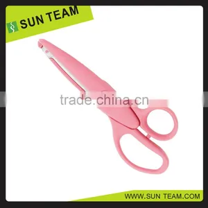 CS016 6-1/2" FDA Shape Cutting Scissor Student Craft Stationery Paper Scissors thumbnail-1