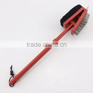 Long Handle Cleaning Brush for Grill With Two Functions thumbnail-1