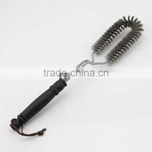 Deluxe Elliptical Head Stainless Steel Bristles BBQ Brush thumbnail-1