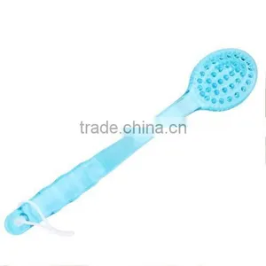 Long Handle Colorful Bath Brush Cleaning Body Shower Massager Brush Mesh Sponge thumbnail-1