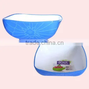 Large Size Square Dark Fringe Fruit Dish Salad Bowl thumbnail-1