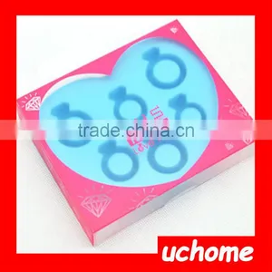 UCHOME Lovely Silicone Diamond Ring Ice Cube Tray/food-grade Chocolate Mold,Blue thumbnail-6