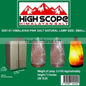 HIMALAYAN CRYSTAL ROCK PINK SALT LAMP NATURAL SHAPE SMALL SIZE HEIGHT 7 TO 7.5 INCHES thumbnail-1