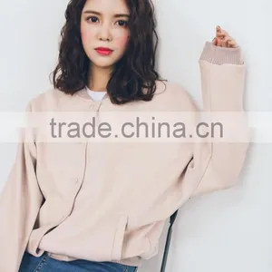 New Fashion Fall Winter Fashion Women Loose Students Take Faux Suede Baseball Uniform Coats Outerwear Gray Pink Maron Jackets thumbnail-3