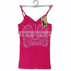 Ladies Camisole With Hot Fix Rhinestone thumbnail-1