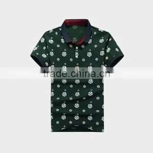 Fashion Print Summer Men's Polo Shirt With Ribbon thumbnail-4