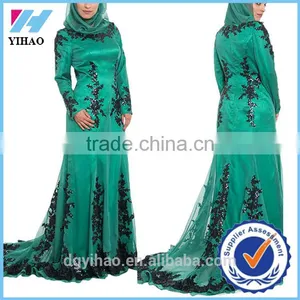 Baju-kurung-and-baju-melayu Long Sleeve Evening Dress for Muslim Long Sleeve Abaya Style Muslim Women Long Dress thumbnail-1