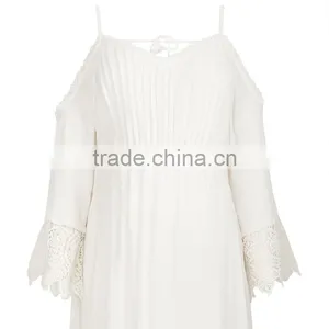 Summer Chic Lace Hemmed Hot Selling Cold Shoulder Dresses for Pregnant Women thumbnail-5