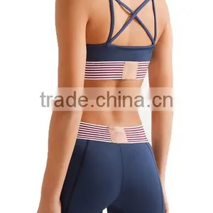 High Impact Custom Blank Wholesale Sports Bra Outdoor Compression Sports Top Women Jogging Bra thumbnail-3