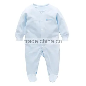 Wholesale Baby Cotton Romper Footed Bodysuit Long Sleeve Baby Onesie thumbnail-1
