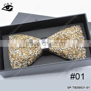 Luxury Glitter Rhinestones Bow Ties Vintage Ties for Men's Wedding Dress With Gift Box 12x6cm thumbnail-3