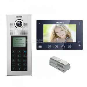 Cat5/Ethernet Cable 2 Apartments Video Door Phone With Name List Operation English/Turkish/Spanish/French Language Avail thumbnail-1