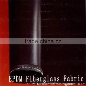 EPDM Rubber Coated Fireproof Black Fiberglass Fabric thumbnail-1
