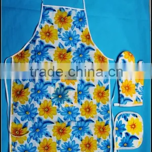 Cotton Cartoon Chef and Apron Kids Baking Kitchen New Designs Apron Set Oven Mitt&potholder&apron thumbnail-6