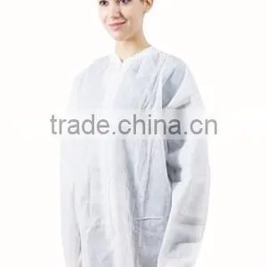 Disposable PP Lab Coat With Buttons thumbnail-2