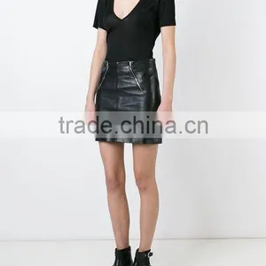 Custom Womens V Neck Blank Plain T Shirts,Pure Black Cotton V Neck T-Shirts For Women thumbnail-3