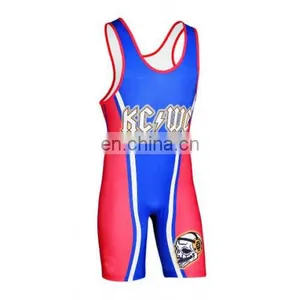 2017 OEM Custom Sublimated Wrestling Singlets thumbnail-3