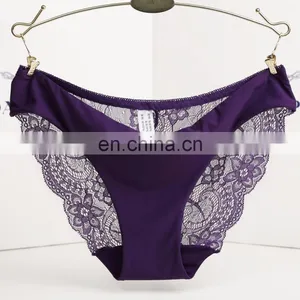 Women's Sexy Lace Panties Seamless Cotton Breathable Panty Hollow Briefs Plus Size Underwear thumbnail-3