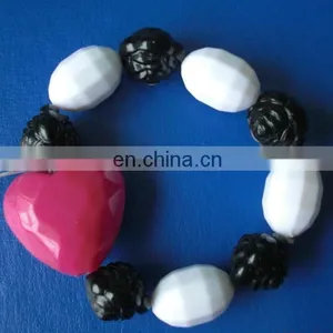 Tarina Rose and Heart Handmade Acrylic Plastic Beads Bracelet CTL0523 thumbnail-3