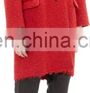 Women Fashion Long Sleeve Woolen Coat With Belt (NT208) thumbnail-2
