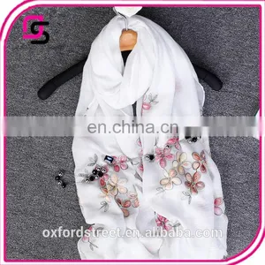 2017 New Spring Five Fiower Color Printing All-match Scarf Shawl Dualuse Sun Screen thumbnail-1