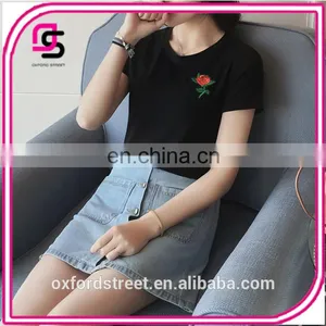 Summer Cotton Short Sleeved T-shirt Short Sleeve T-shirt Slim Lady T All-match Bottoming Shirt thumbnail-6