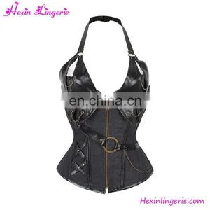 Wholesale Vintage 14 Steel Boned Overbust Steampunk Super Sexy Corset thumbnail-1