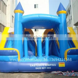 Kids Blue Slide and Castle Inflatable Bouncer Combo 5x4x3m thumbnail-1