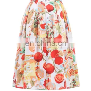 18 Colors Grace Karin Women Vintage Skirt Pinup 50S 60S Cotton Skirt Autumn Skirts Dance Vestidos CL6294-8# thumbnail-2