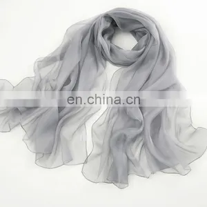 Promotional Products Pure Silk Scarf Long Scarf Shawl Grey thumbnail-2
