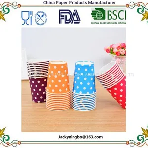 Multicolor Round Dots Paper Cup Disposable Tableware For Kids Birthday Party Wedding Food Grade Party Supplies thumbnail-2