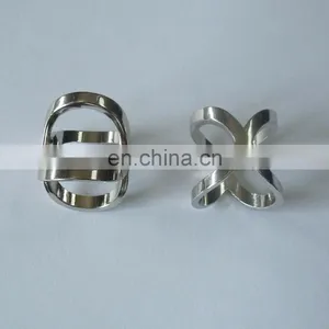 Shiny Silver Newest Blank Four Circle Scarf Ring Promotion Gifts thumbnail-2
