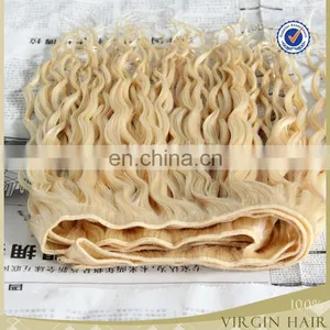 Grade 6 A Brazilian Remy Hair Blonde Color Big Curly Hair Weave thumbnail-1