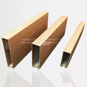 Aluminum Square Tube Ceiling for Station/Wooden Grain Aluminum Linear Ceiling/Metal Linear Ceiling thumbnail-2
