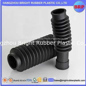 Custom Molded Black Industrial Anti-Vibration Rubber Bellow thumbnail-2