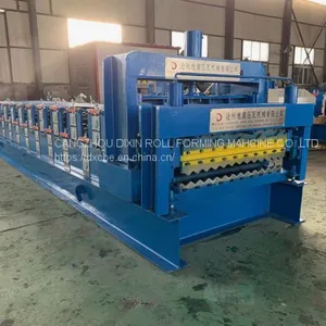 Automatic Double Layer Trapezoidal Ibr Wall Panel Roofing Sheet Tile Making Roll Former Forming Machine With Good Quality thumbnail-2