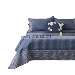 Manufacturer 100% Polyester Patchwork Quilt Bedspread Bedding Set thumbnail-1