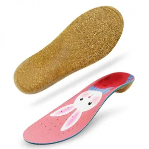 Kids Comfort Arch Support Cork Insole for Flat Feet Plantar Fasciitis Feet Pain Relief Sole for Children thumbnail-4